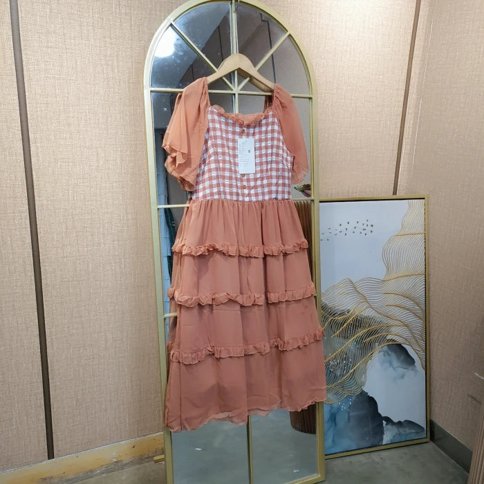 CL135孕妇红色连衣裙 M90-110  L120