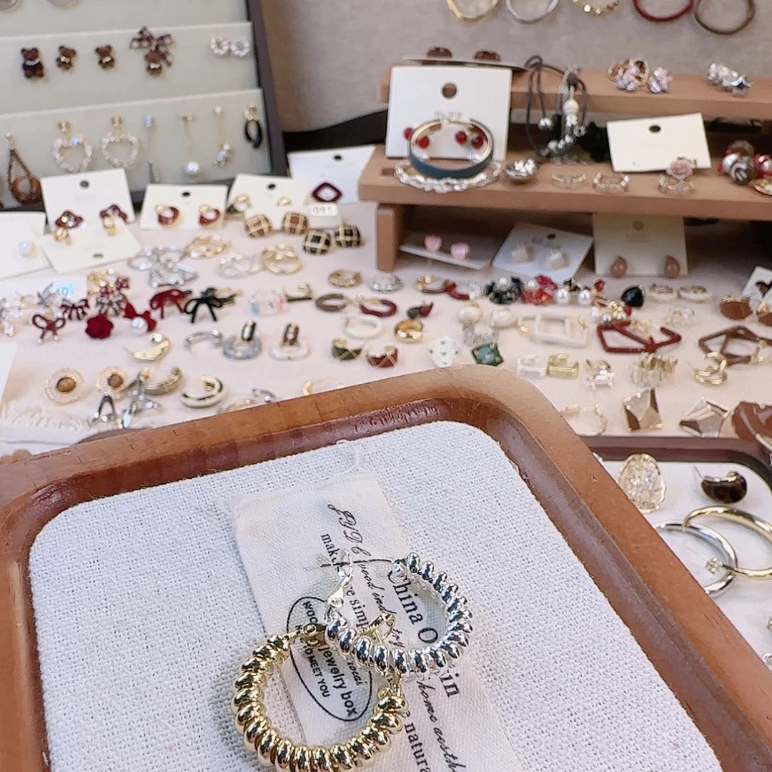 仿珍珠铜合金925银耳圈