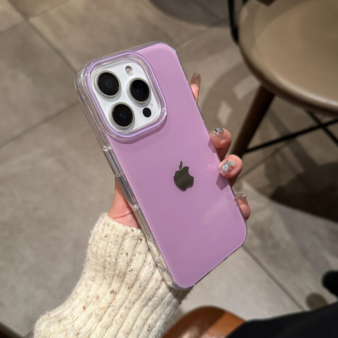 高级果冻纯色imd适用苹果16Promax手机壳iPhone15防摔14P创意16女