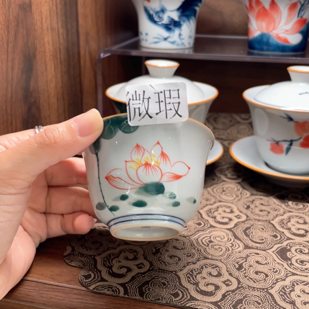 微瑕釉下彩纯手绘