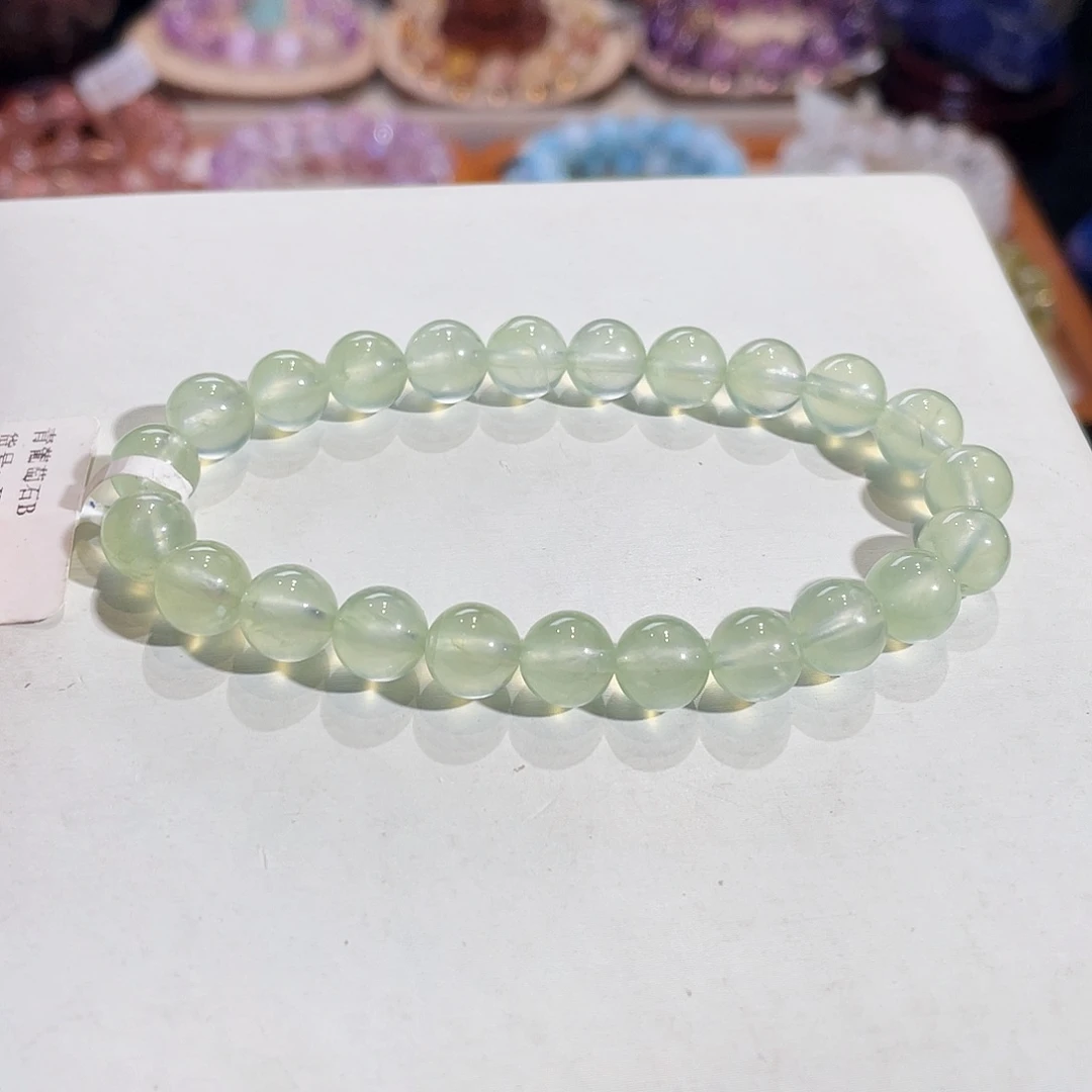 葡萄石未镶嵌手绳青葡萄石8mm