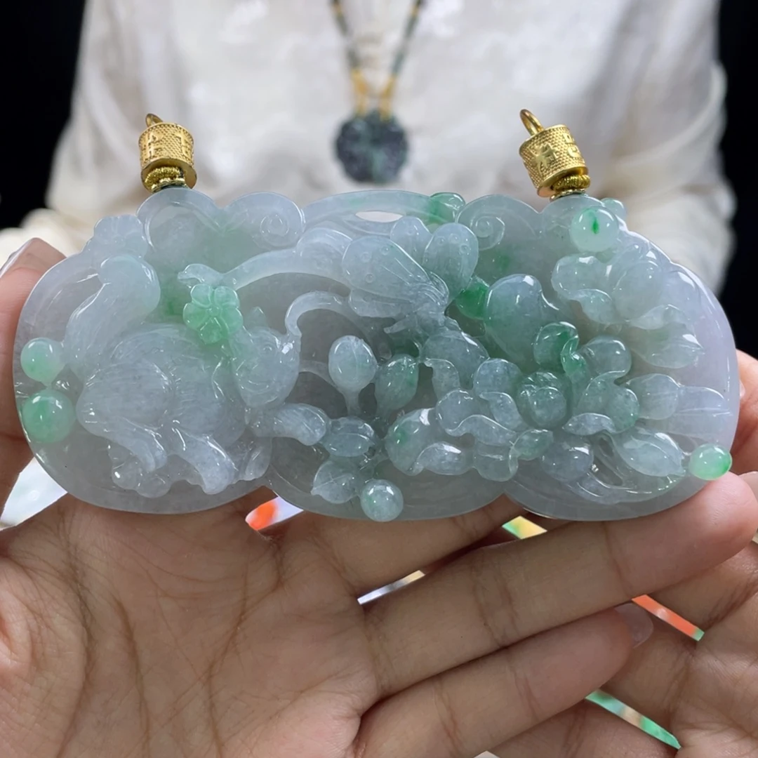 翡翠颈饰未镶嵌代编织