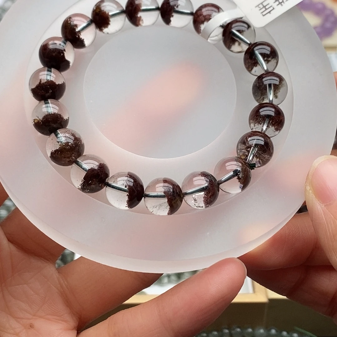 如***意未镶嵌手链水晶红幽灵手链