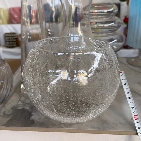 无铅玻璃冰花花瓶球花瓶福利款