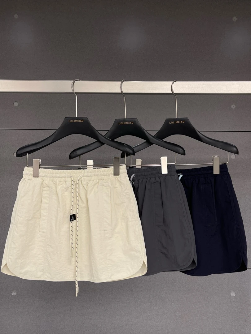 【南油徐哥】显瘦时尚百搭抽绳绑带纯色休闲短裤AD0149