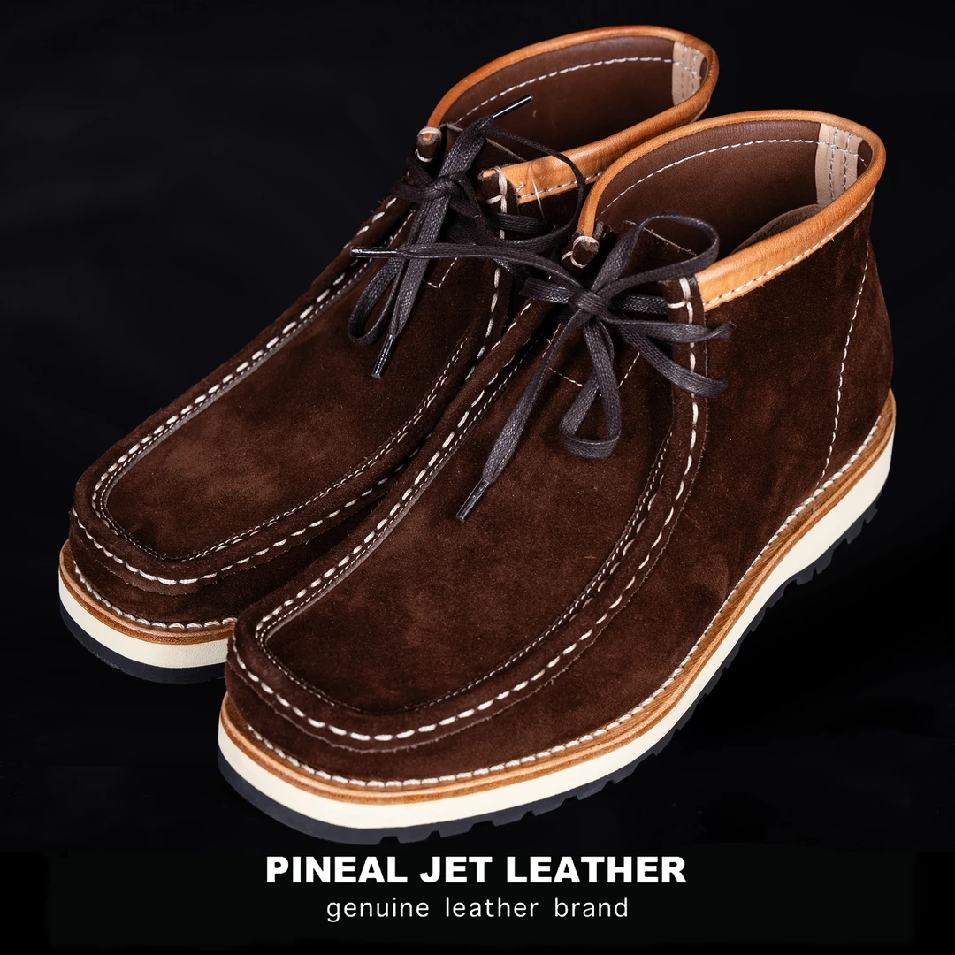 PJL豪松Vibram复古1527V固特异牛反绒重水洗英伦百搭真皮袋鼠鞋K