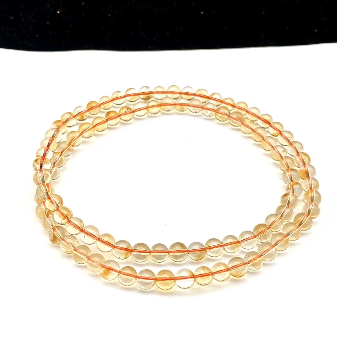 【DL】黄塔金字塔暴力黄黄塔晶多圈手串约6mm（多样性发其一）