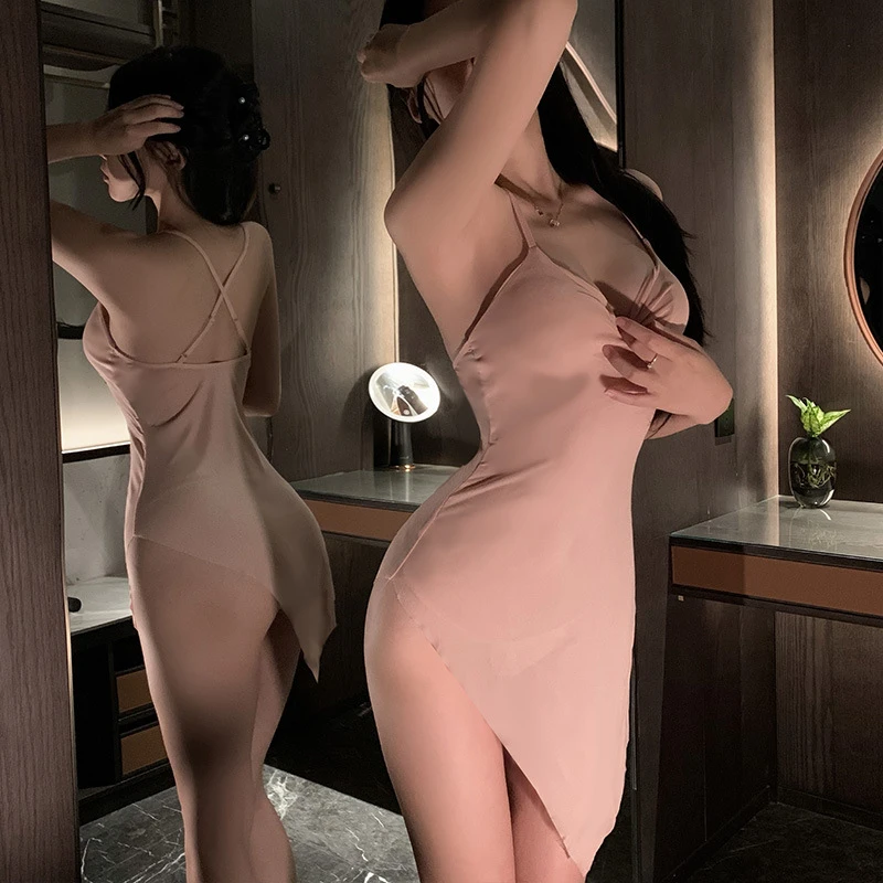 后妈裙女性感修身免脱纯欲火辣情侣战袍显瘦辣妹气质包臀露背开叉
