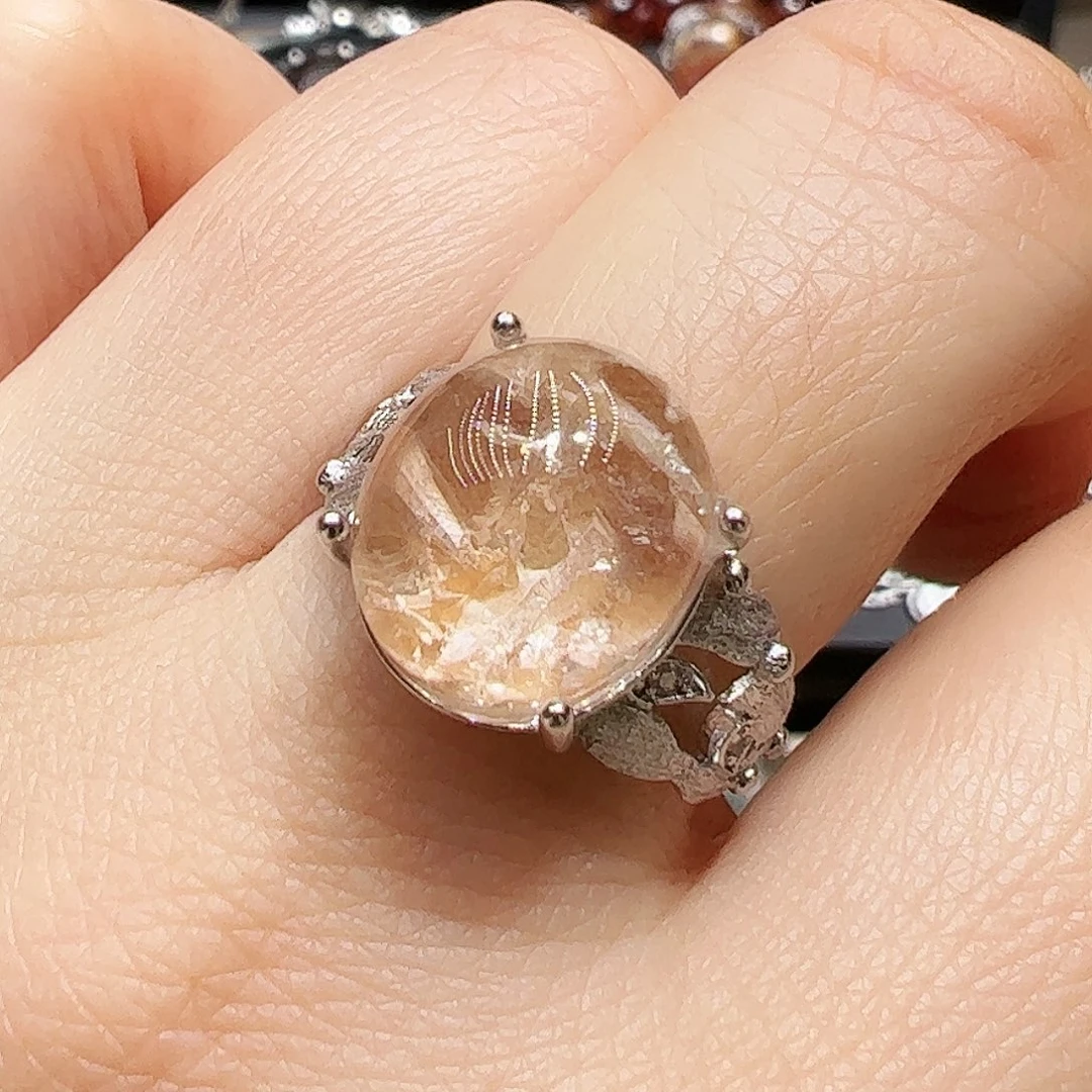 淡***林银S925镶嵌珠宝半成品水晶