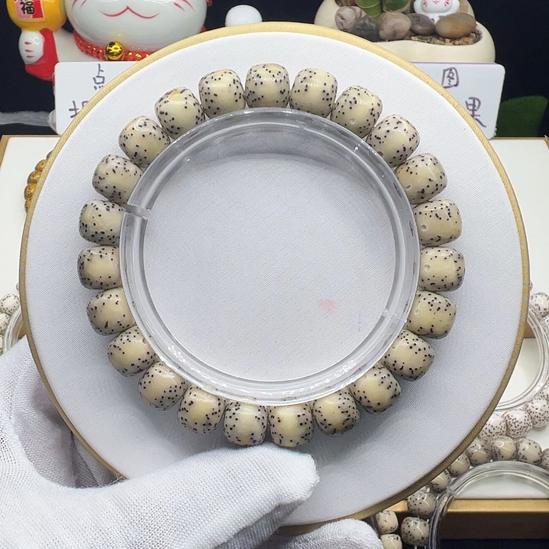 手串星月菩提骨瓷白10✖️9通体月朗星稀