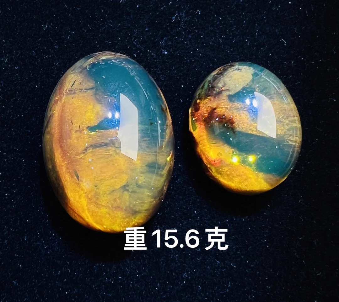 天然缅甸琥珀容洞小蛋面