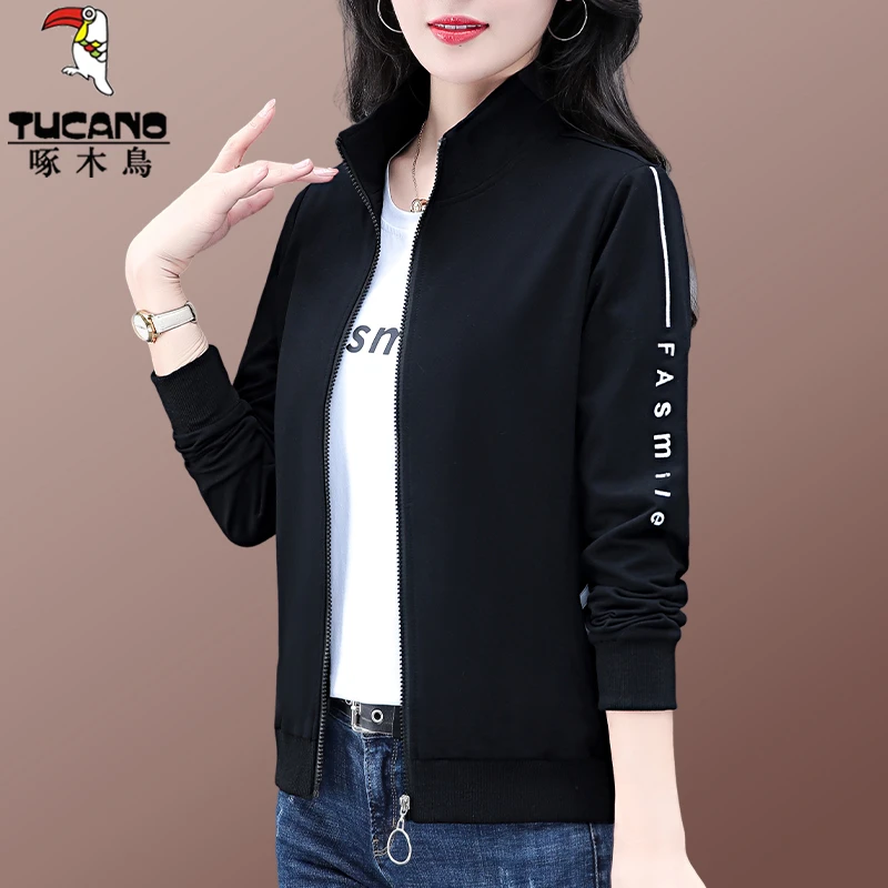 啄木鸟开衫卫衣外套女秋季2025年新款爆款春秋短款运动服秋装上衣