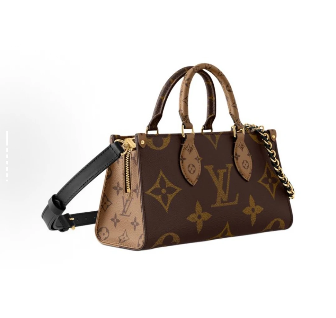 未使用 LouisVuitton/路易威登 ONTHEGO 横版老花手提单肩斜挎包