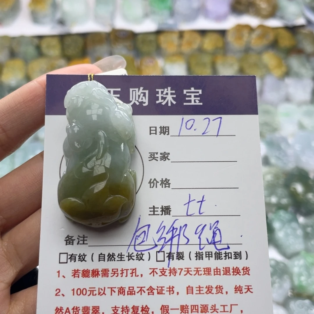 翡翠未镶嵌颈饰貔貅