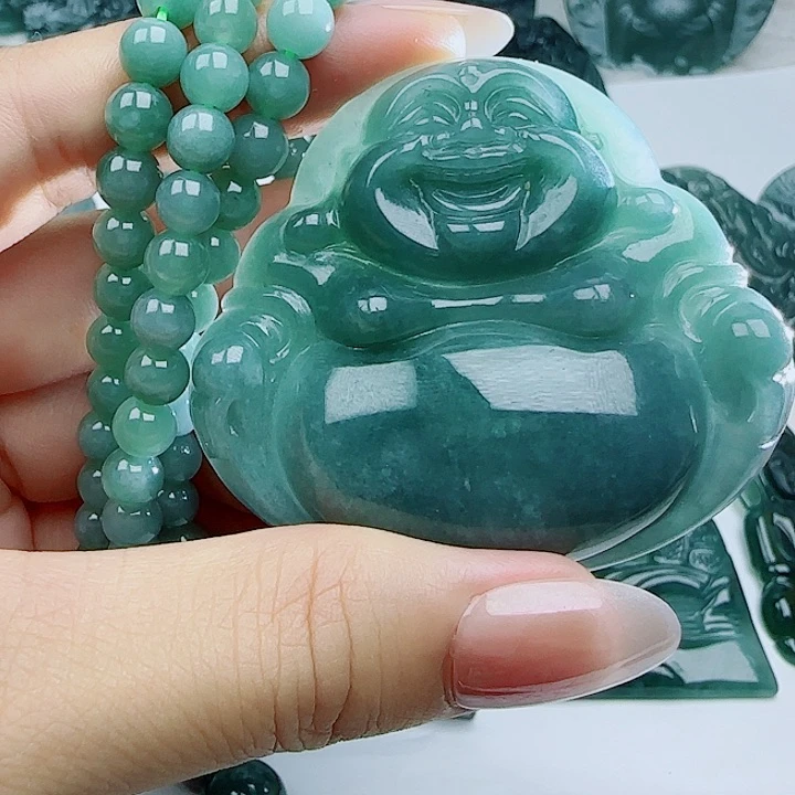 翡翠未镶嵌颈饰多样性发货天然的A货翡翠