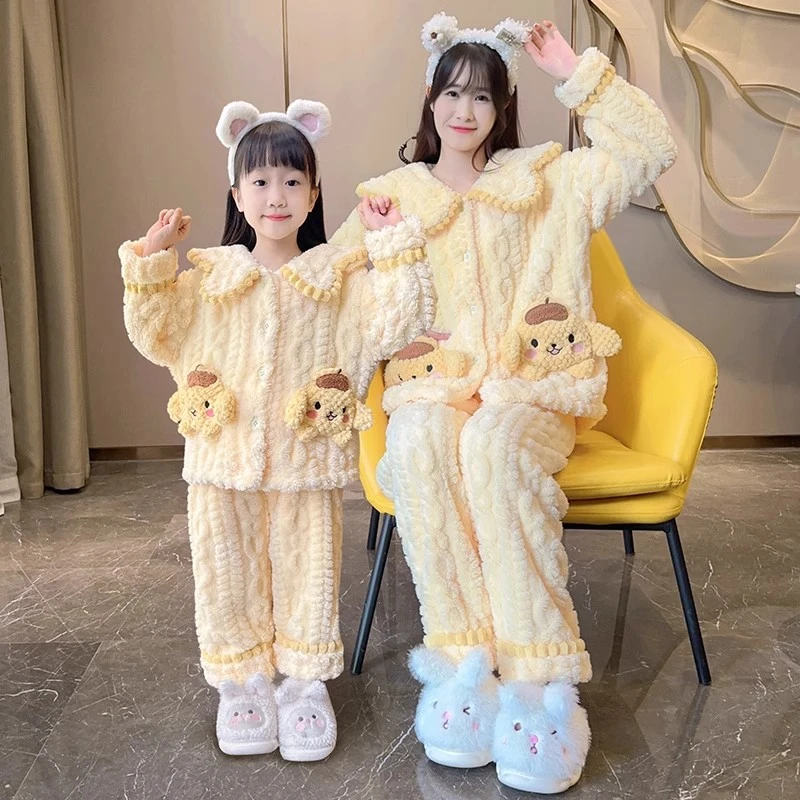 儿童珊瑚绒睡衣秋冬2025新款女童法兰绒家居服3岁宝宝冬加厚公主1