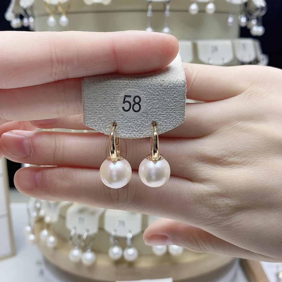 耳饰淡水珍珠银S925镶嵌