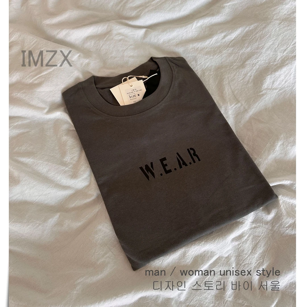 IMZX SALE 欧巴服装 男女同款T恤薄款韩系韩版简约大气时尚百搭