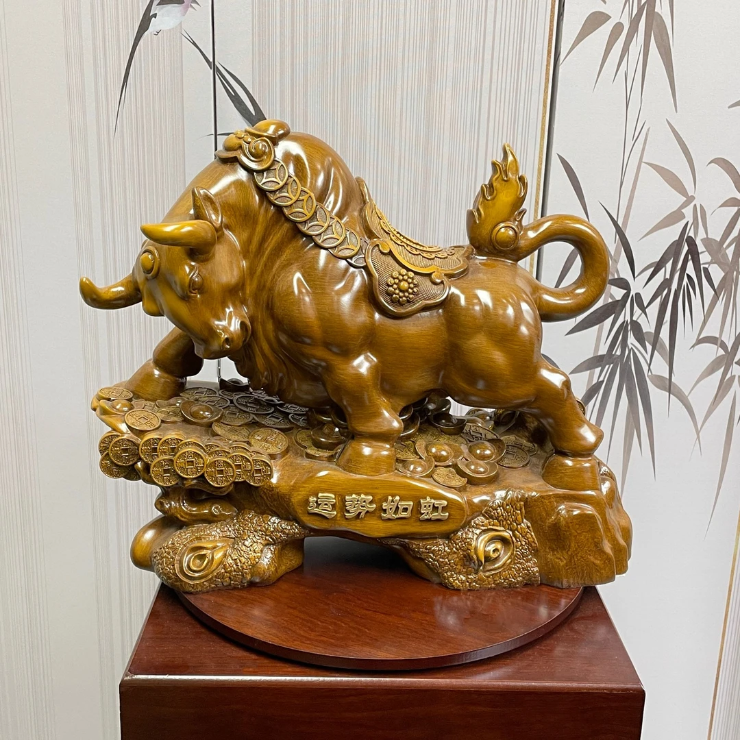 运势如虹牛摆件办公室公司家居摆设