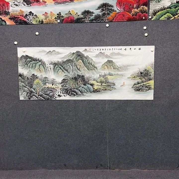 国画小六尺山水一副