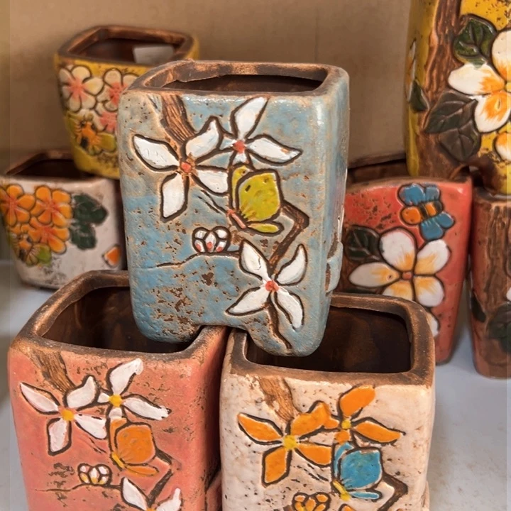 紫砂花盆粗陶材质多肉花盆