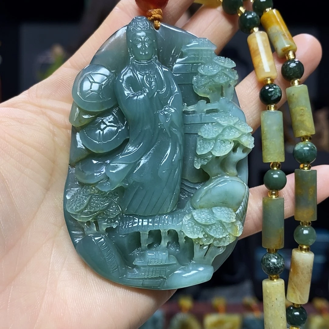 未镶嵌岫玉挂件吊坠