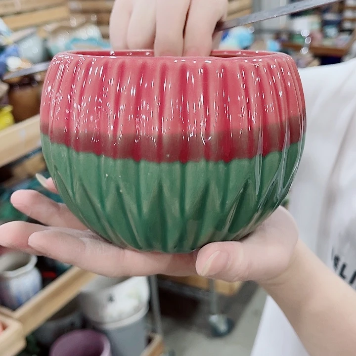 有孔，凑10元包邮陶瓷花盆发货！