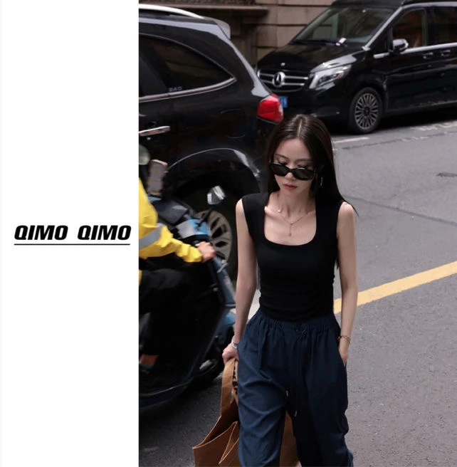 QIMO启茉（121371#D交叉美背背心）