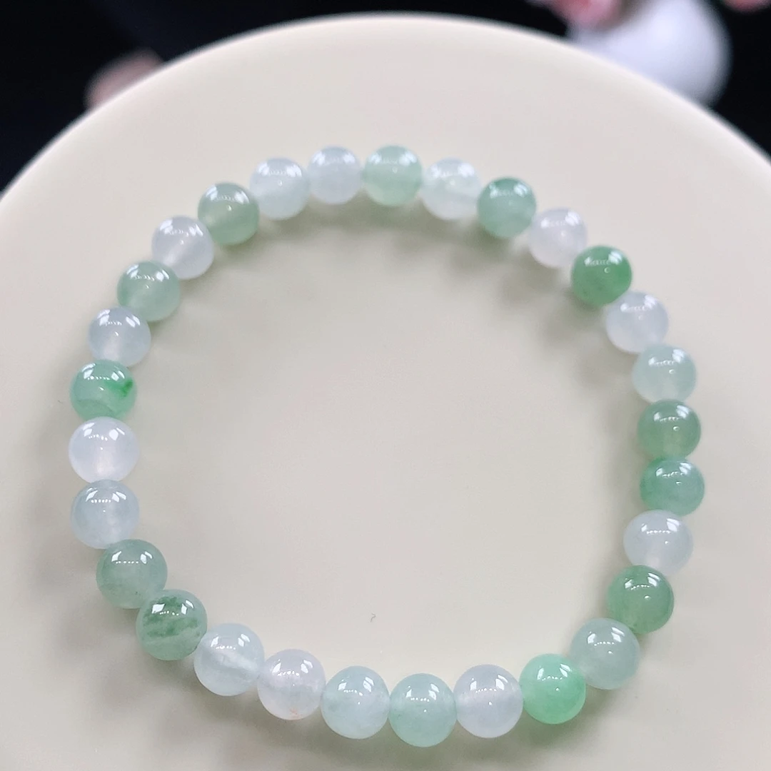 翡翠未镶嵌手链6.5mm