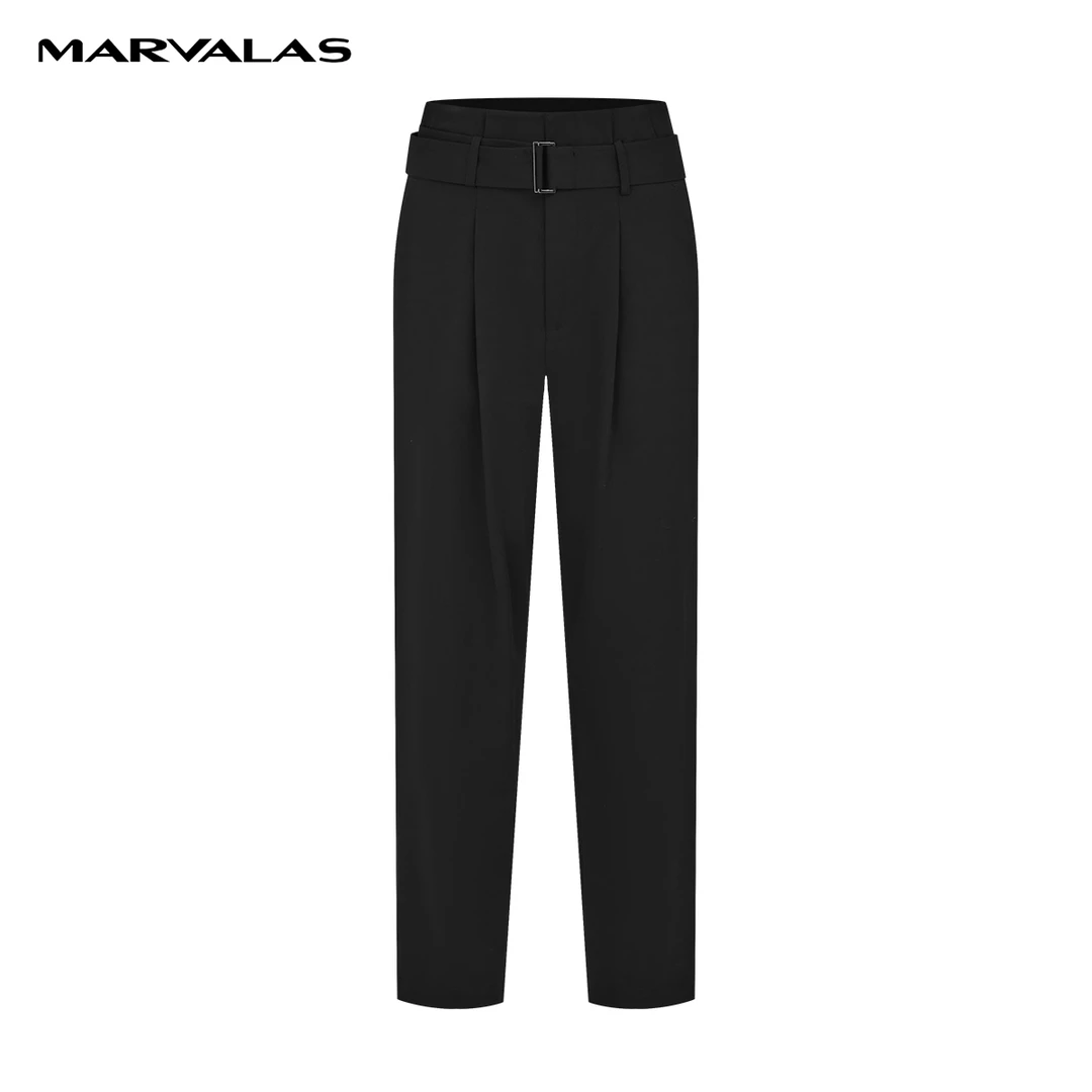 【众心专属】秋冬哈伦裤女高腰垂感休闲裤设计感裤子M102302176