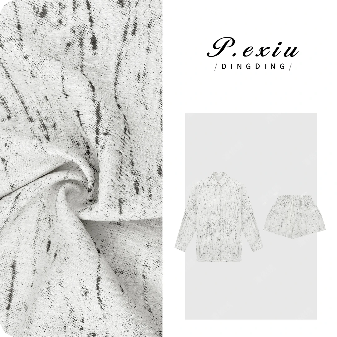 【水墨套装】天丝小众艺术感水墨衬衫短款套装 SH1681