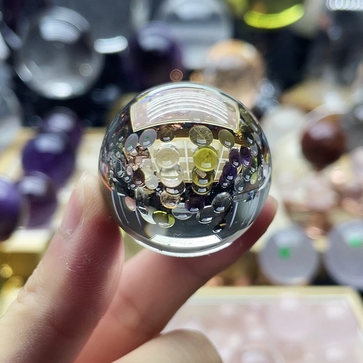 水晶珠宝半成品未镶嵌3.3cm纯净体白水晶