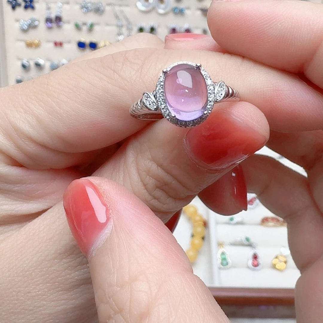 水晶戒指银S925镶嵌戒指7