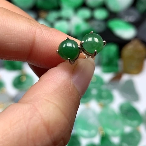 翡翠吊坠(不含链)银S925镶嵌