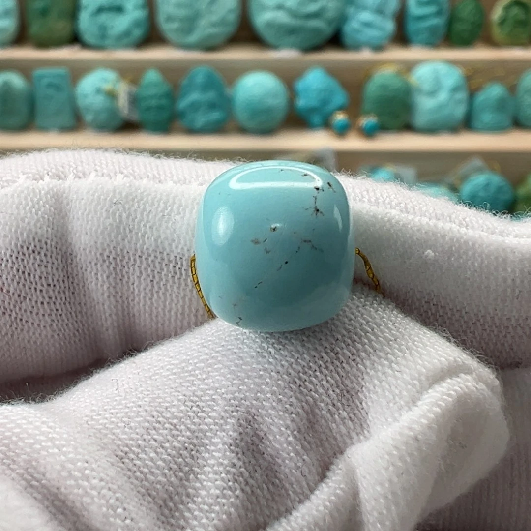 未镶嵌绿松石老型珠 11.5x10.6mm