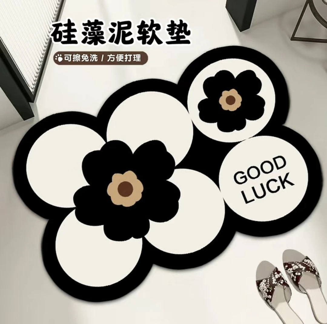 家用硅藻泥入户门地垫卫生间厕所浴室吸水垫速干吸水防滑垫脚垫