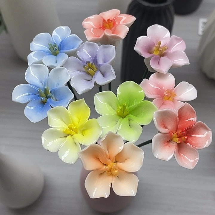 陶瓷陶瓷材料樱花10朵