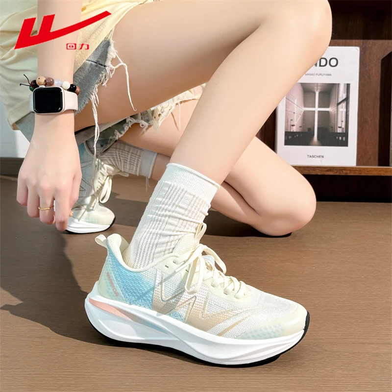 回力女士跑步鞋运动鞋减震跑鞋夏季透气网面鞋防滑学生软底休闲鞋