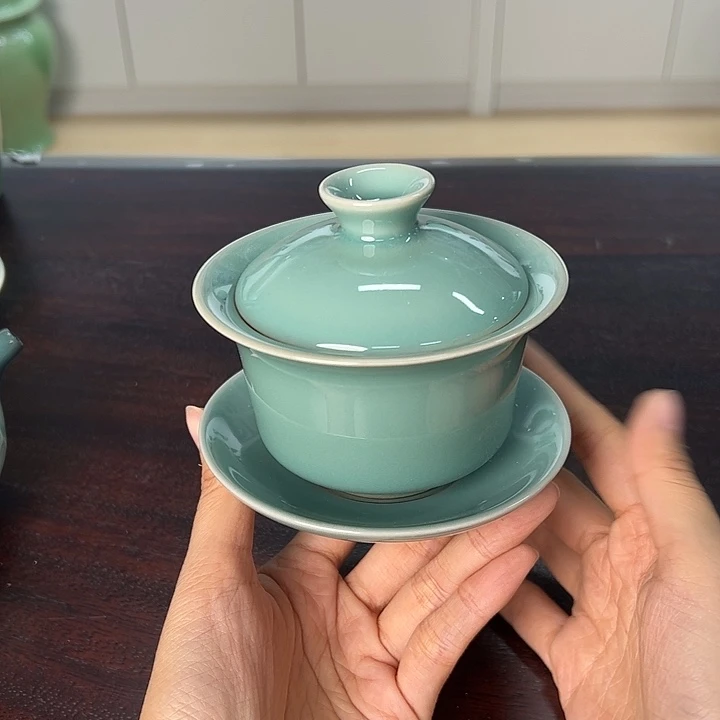 龙泉云间青瓷小米茶器