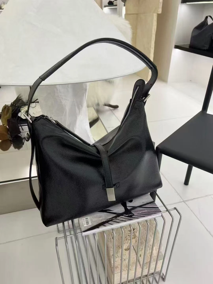 COCO DELISA 复古慵懒风真皮托特高级感斜挎包093