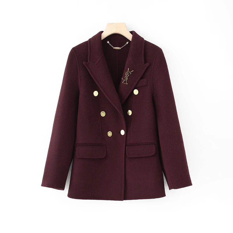 短款时尚休闲女士中长款双面呢韩版秋冬25050