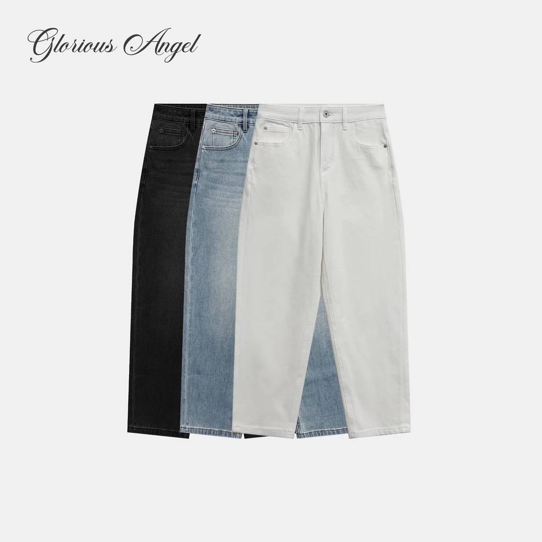 G.A 顽皮牛仔 复古质感系列  时髦日常 九分直筒牛仔裤