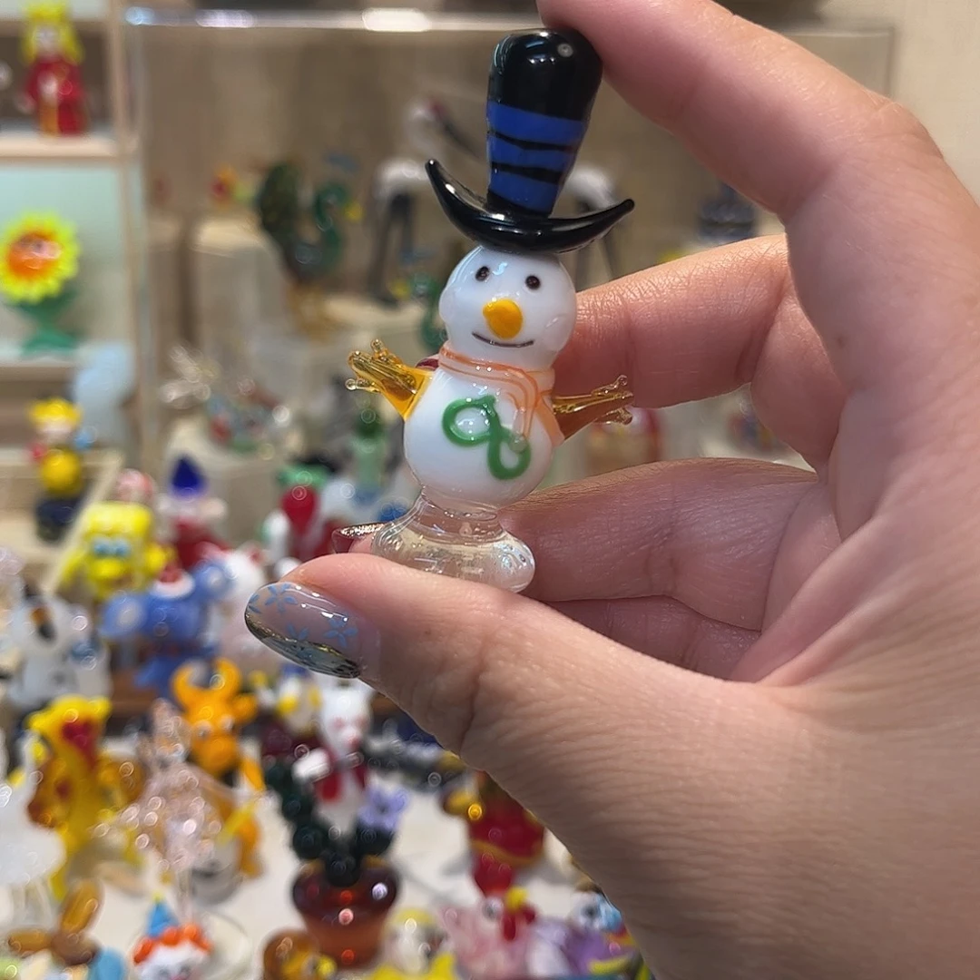 琉璃手工艺品雪人