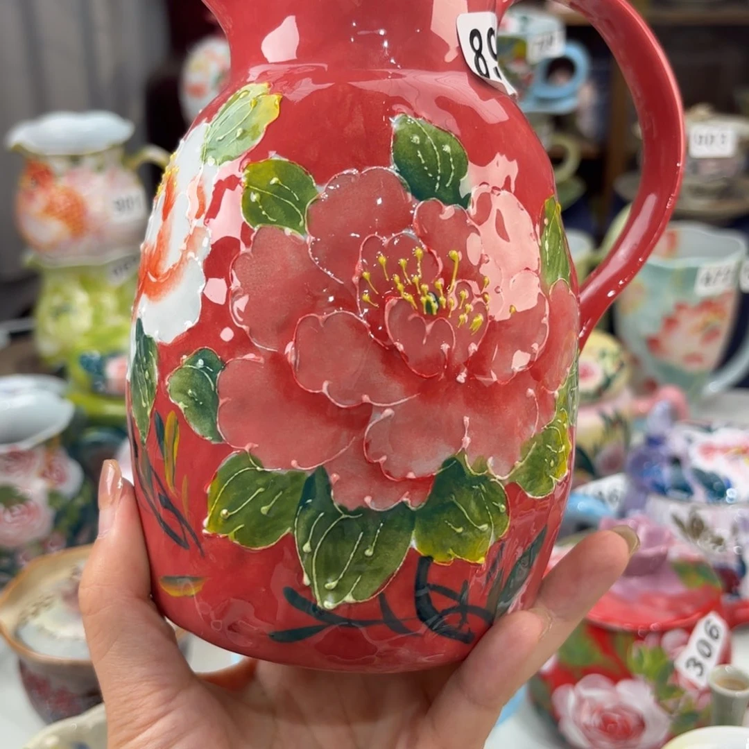 瓷片景德镇手绘高温釉下彩陶瓷茶具