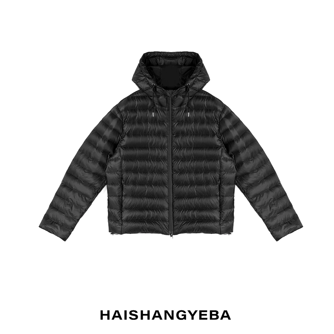 【海上叶爸】新款2025秋冬百搭95白鹅绒连帽休闲保暖通勤羽绒服