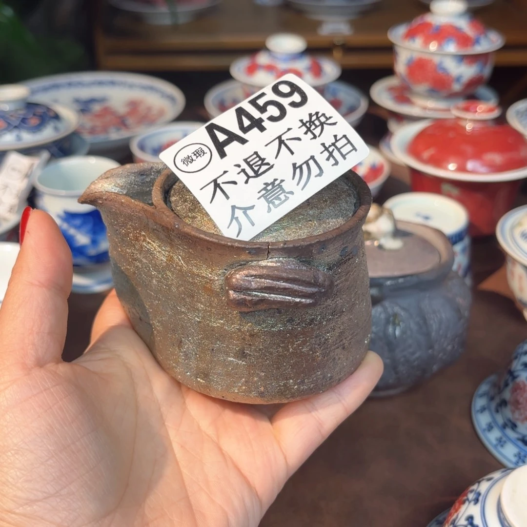 柴烧手作宝瓶手抓壶