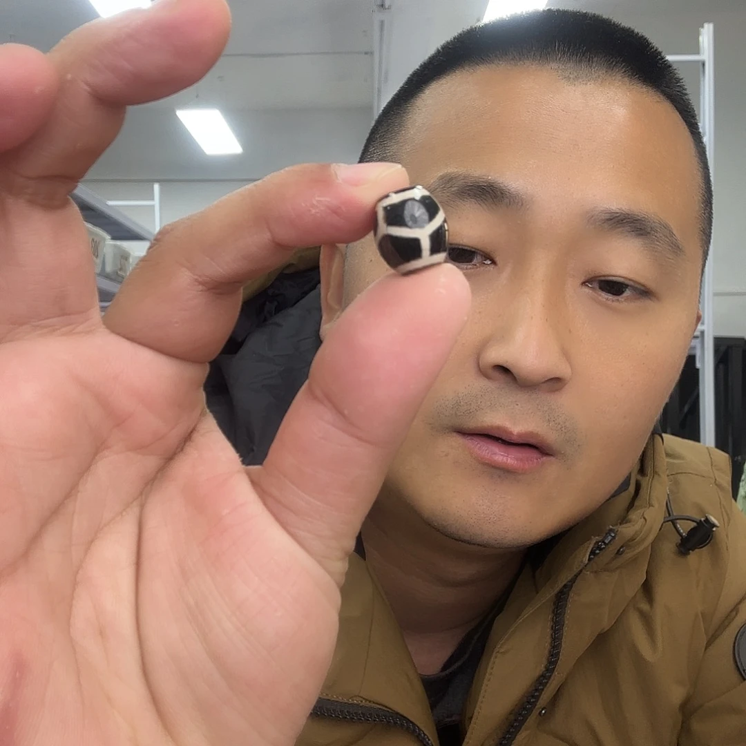 白玉菩提手串龟背天珠