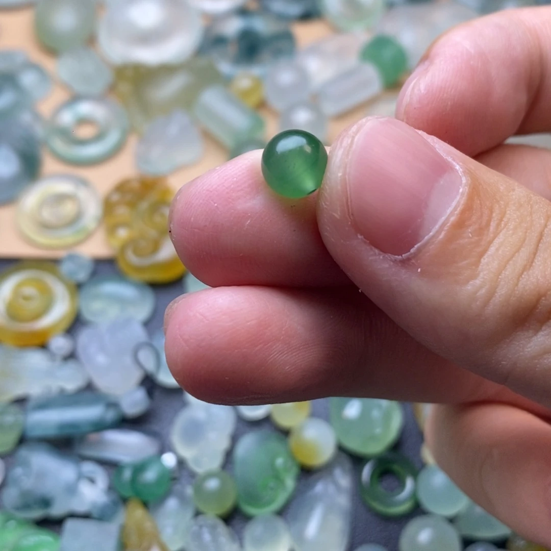 定制翡翠未镶嵌素***子珠子