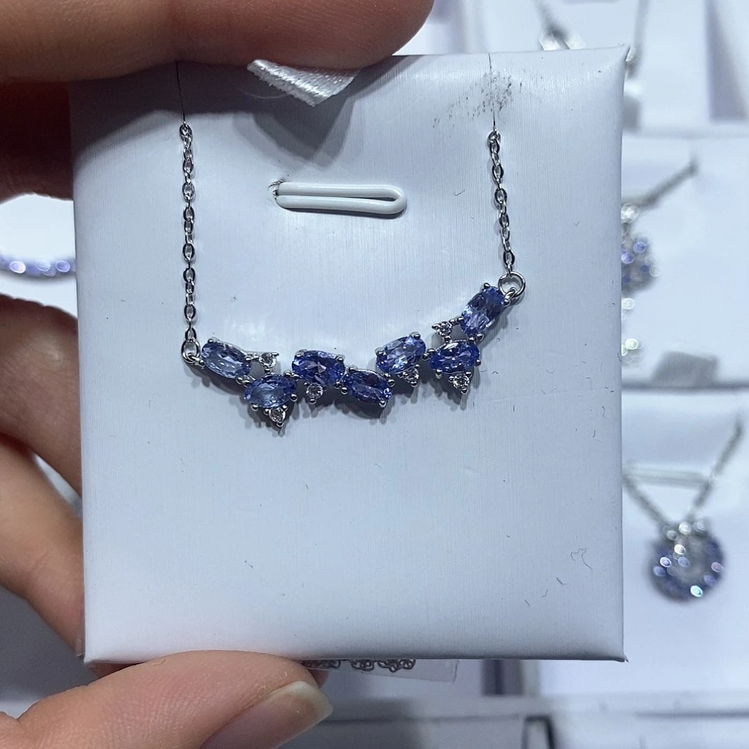 坦桑石项链银S925镶嵌（一物一证）