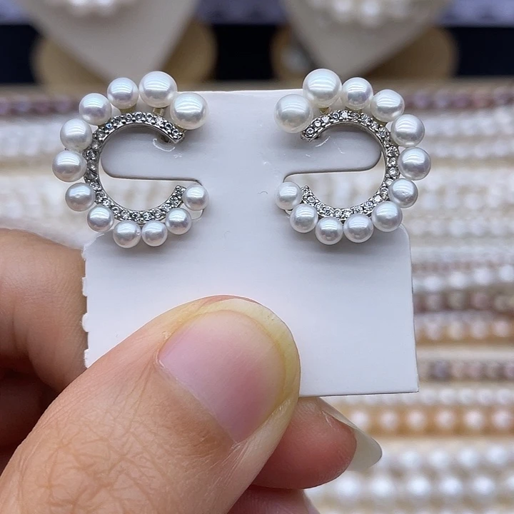 颈饰淡水珍珠银S925镶嵌